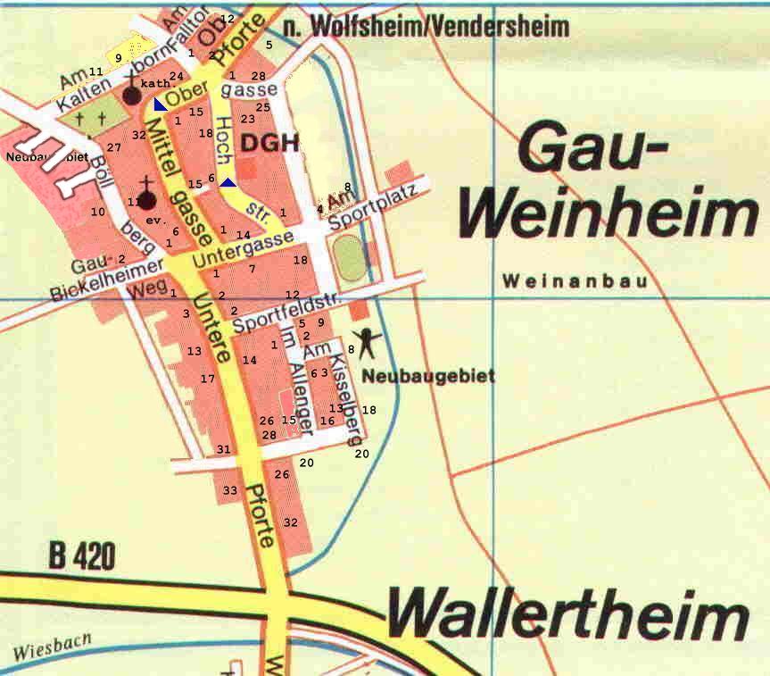 Ortsplan Gau-Weinheim