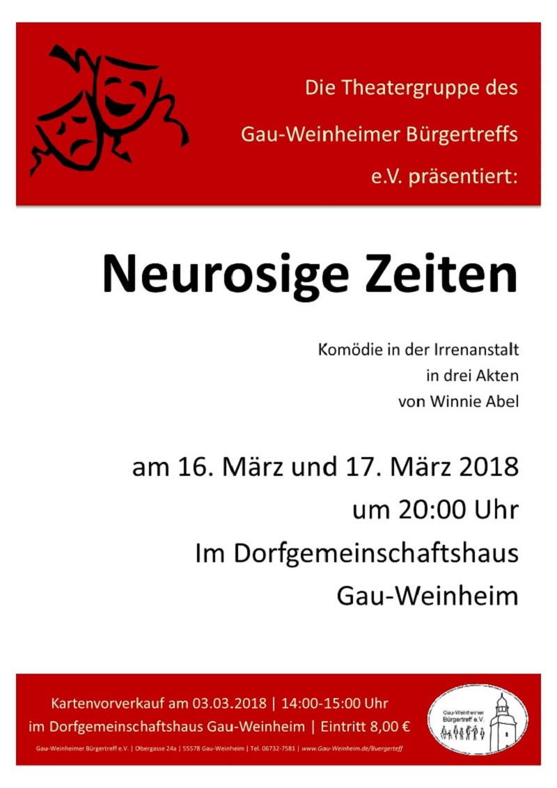 Theateraufführung Neurosige Zeiten Theateraufführungen Neurosige Zeiten