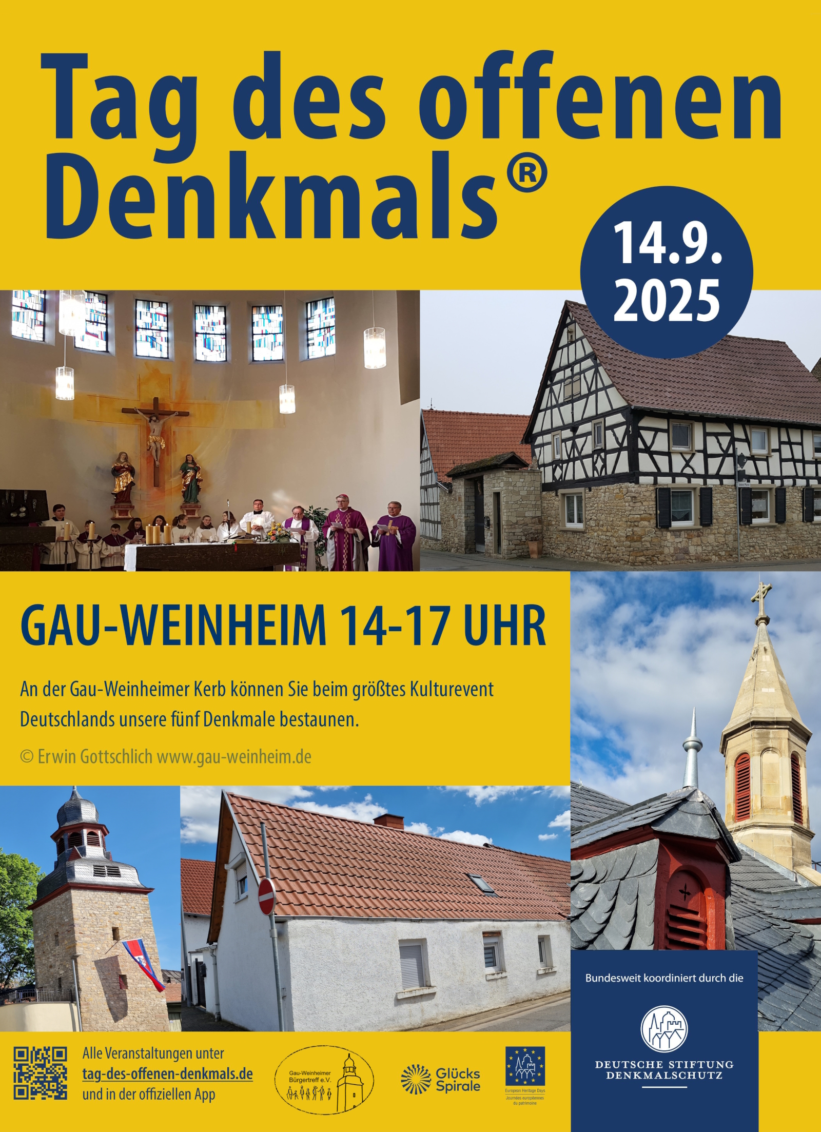 Tag des offenen Denkmals - 14 bis 17 Uhr - Gau-Weinheimer Bürgertreff e.V. - 14.09.2025 Tag des offenen Denkmals - 14 bis 17 Uhr - Gau-Weinheimer Bürgertreff e.V. - 14.09.2025