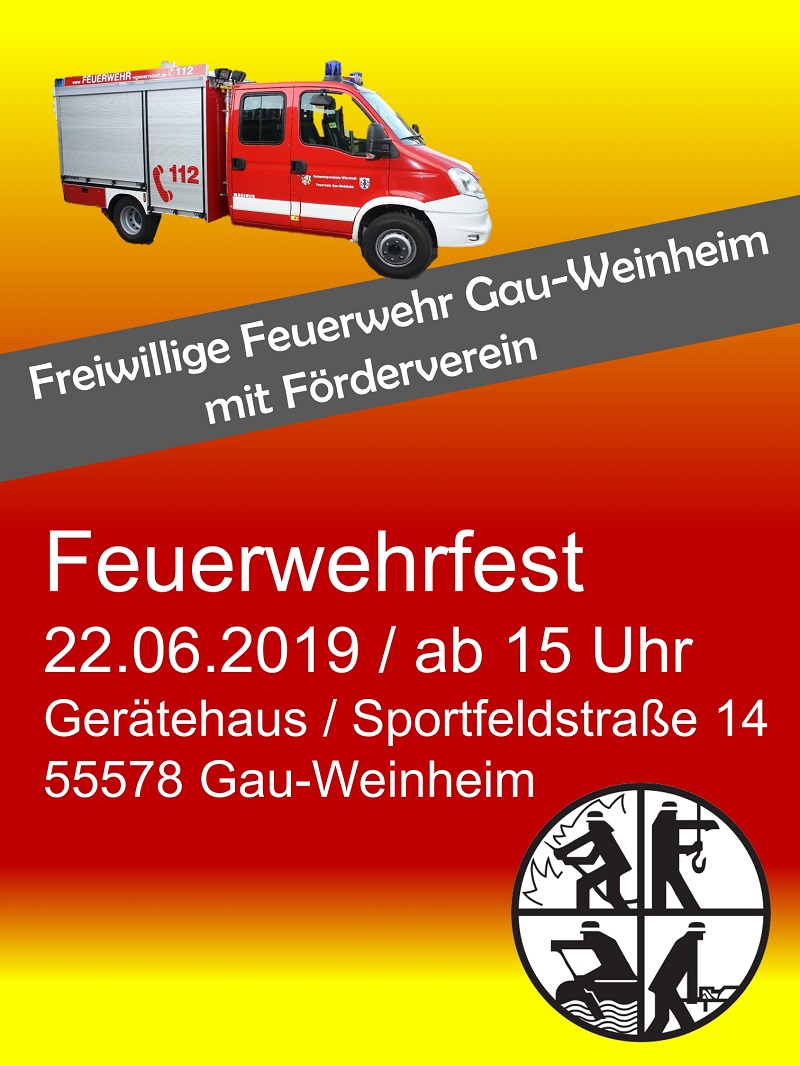Feuerwehrfest 22. Juni 2019 15:00 Uhr