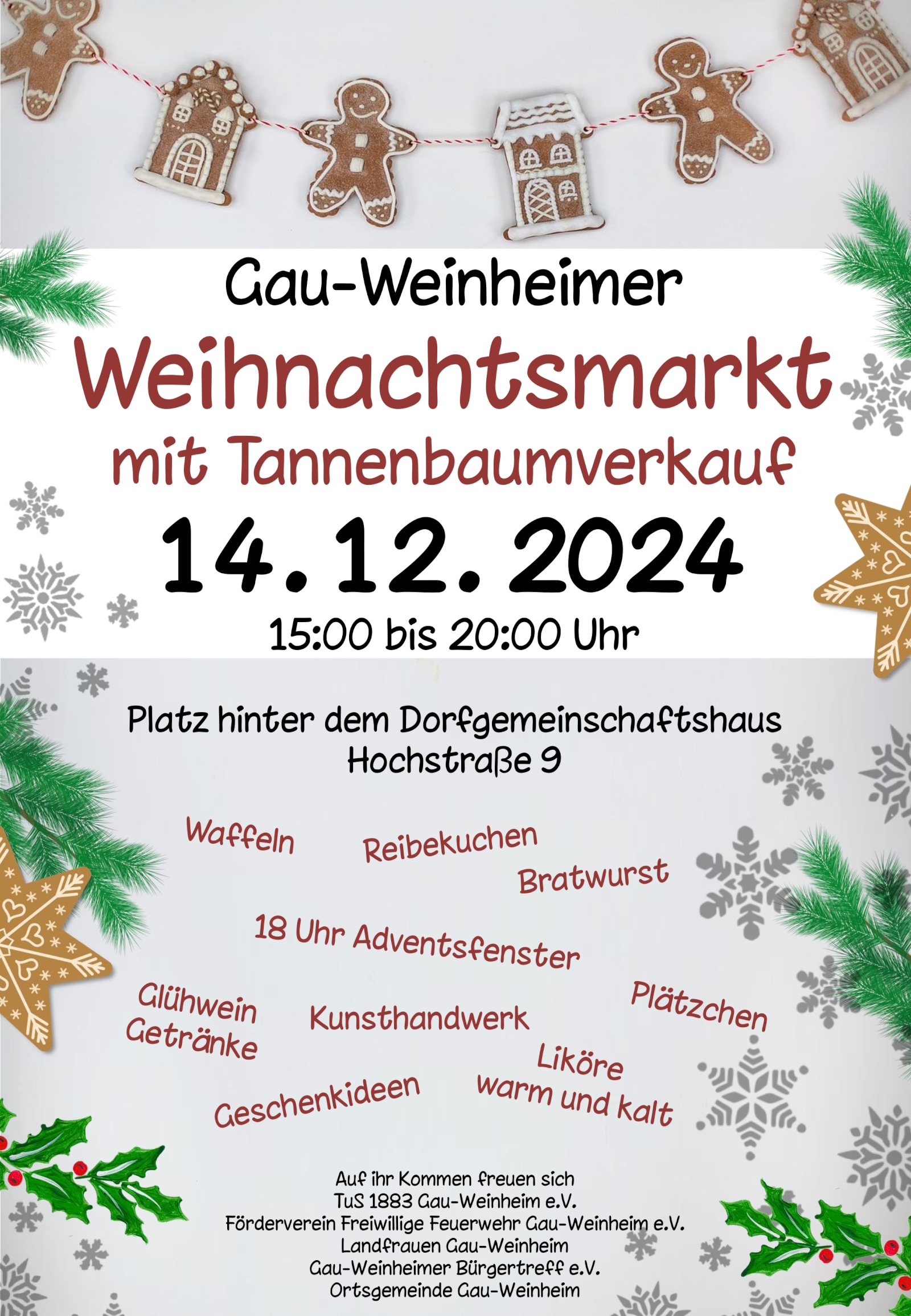 Gau-Weinheimer Weihnachtsmarkt 14.12.2024 15:00 bis 20:00 Uhr