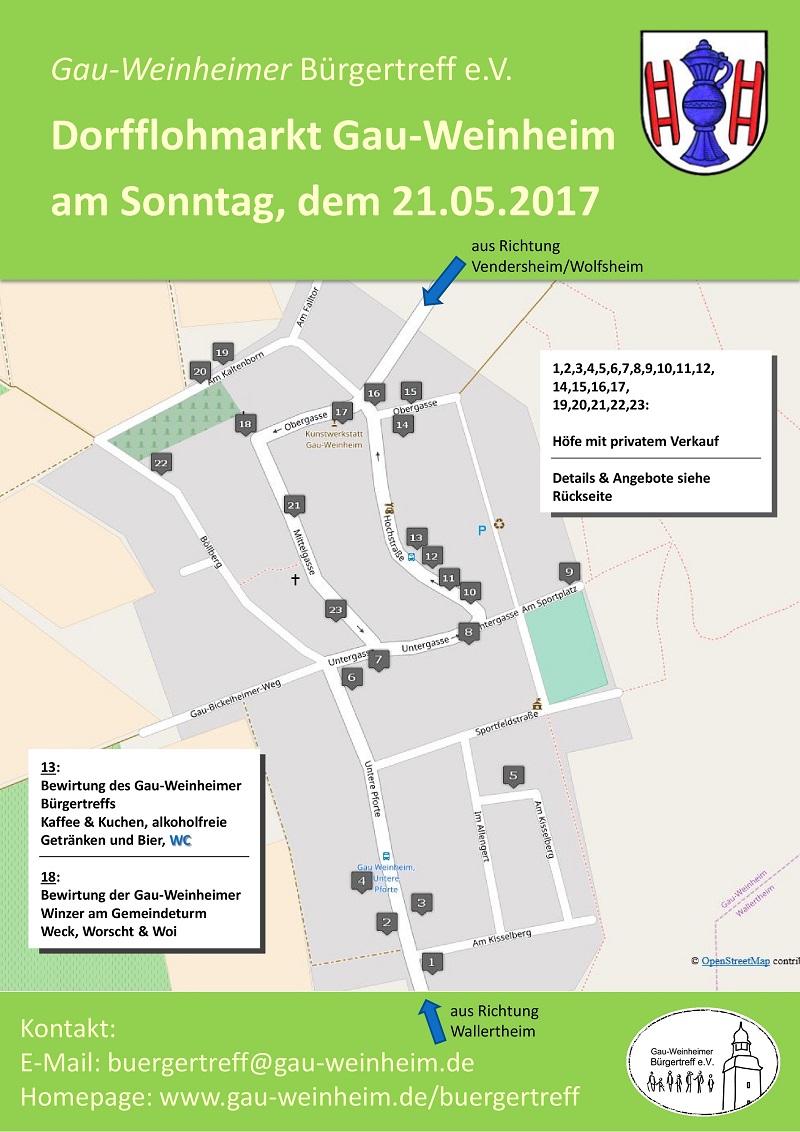 Bürgertreff Dorfflohmarkt Gau-Weinheim 2017
